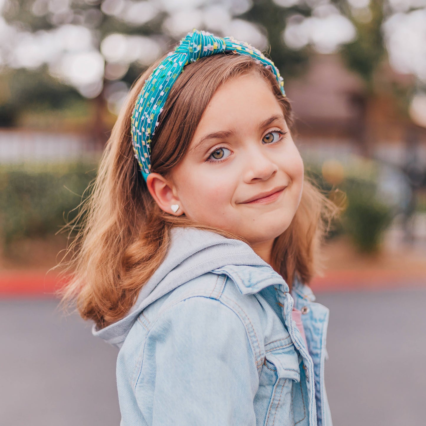 Confetti Knot Headband: Aqua