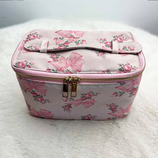 Farrah Floral Collection: Pink / Train Case