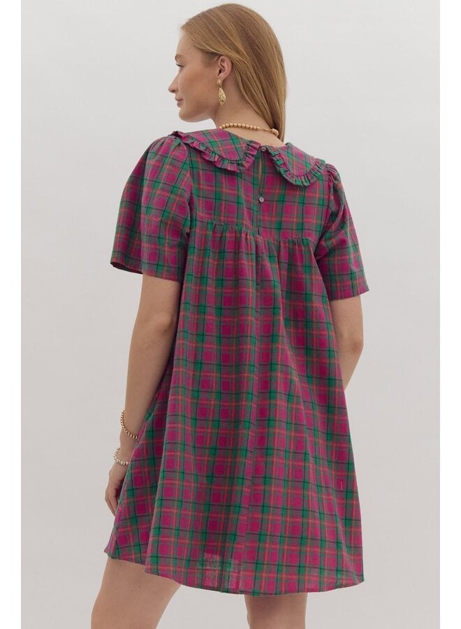 Plaid Peter Pan Collar Dress