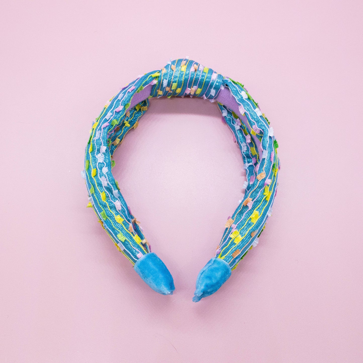 Confetti Knot Headband: Aqua