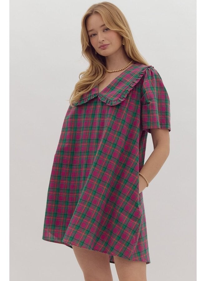 Plaid Peter Pan Collar Dress