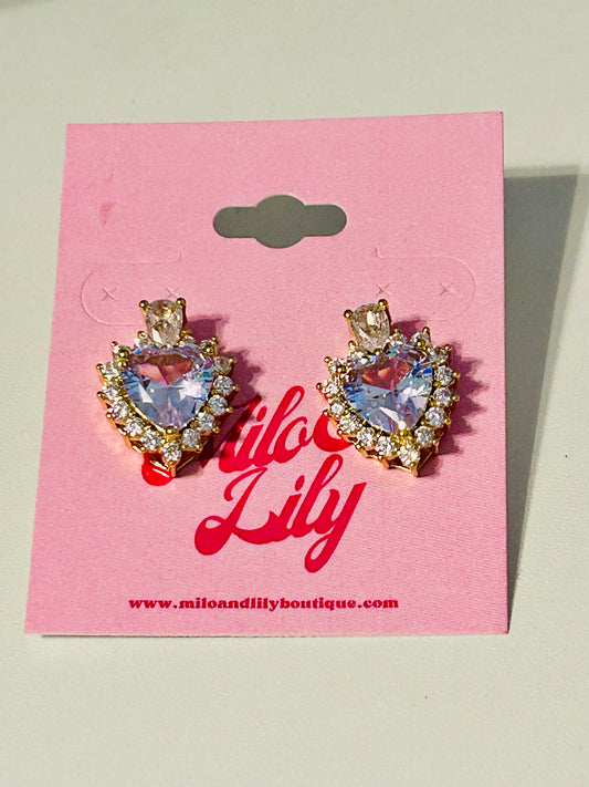 Heart Burst Stud Earrings