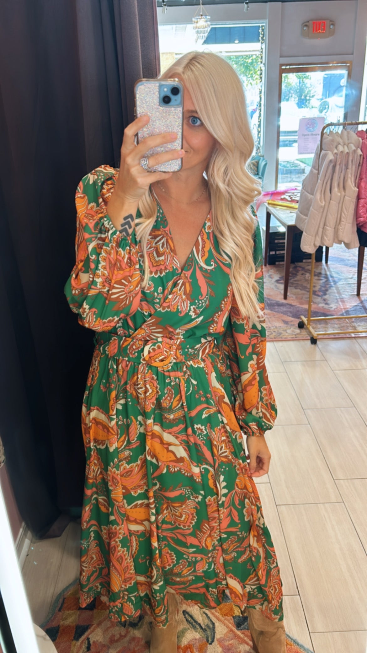 Sunnyside Print Midi Dress