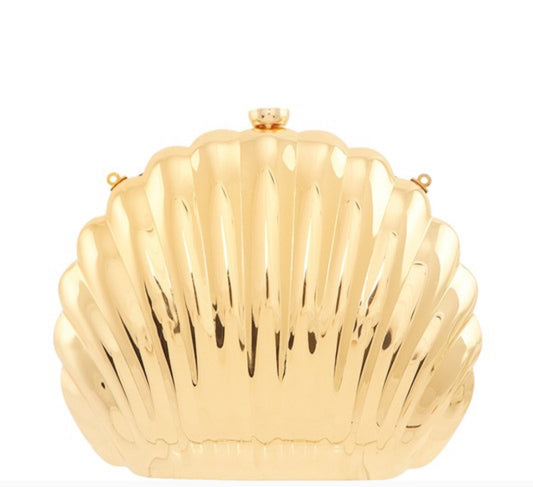 Gold Hard Shell Elegance Evening Bag