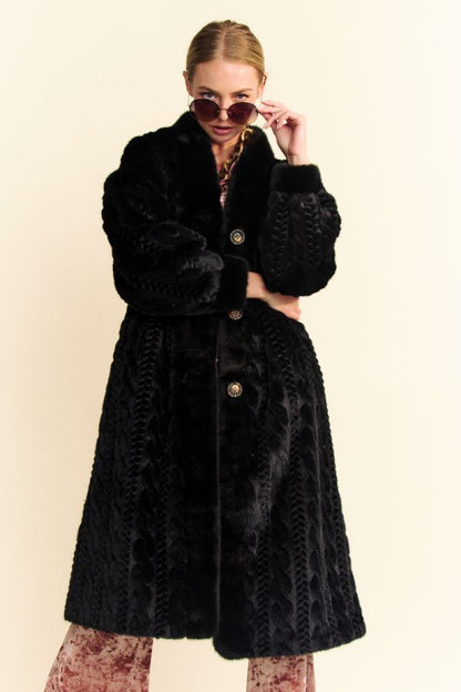 Boujie Black Faux Fur Coat