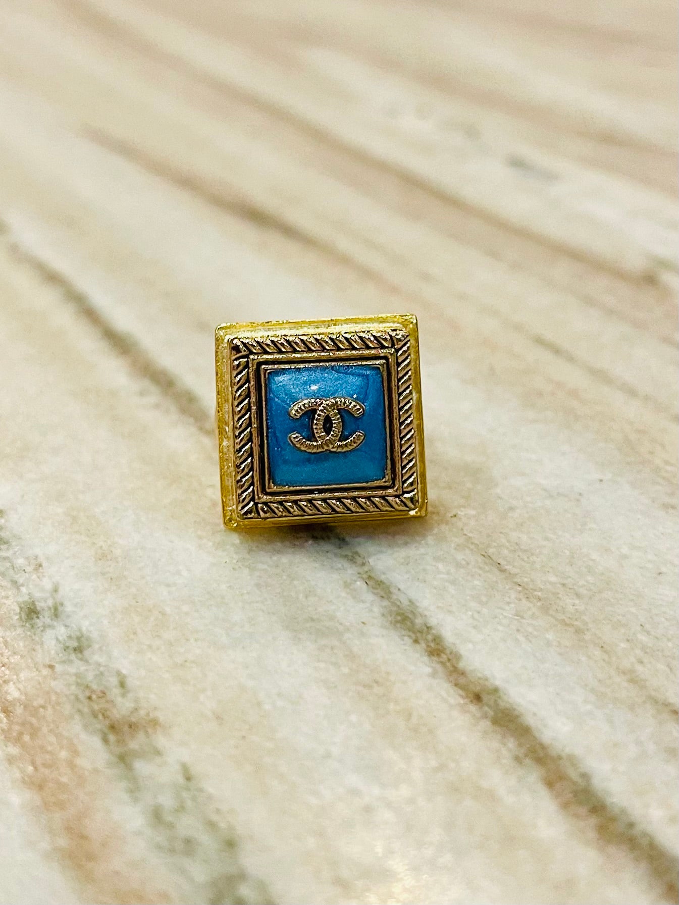 Upcycled Authentic Vintage Chanel Button Rings