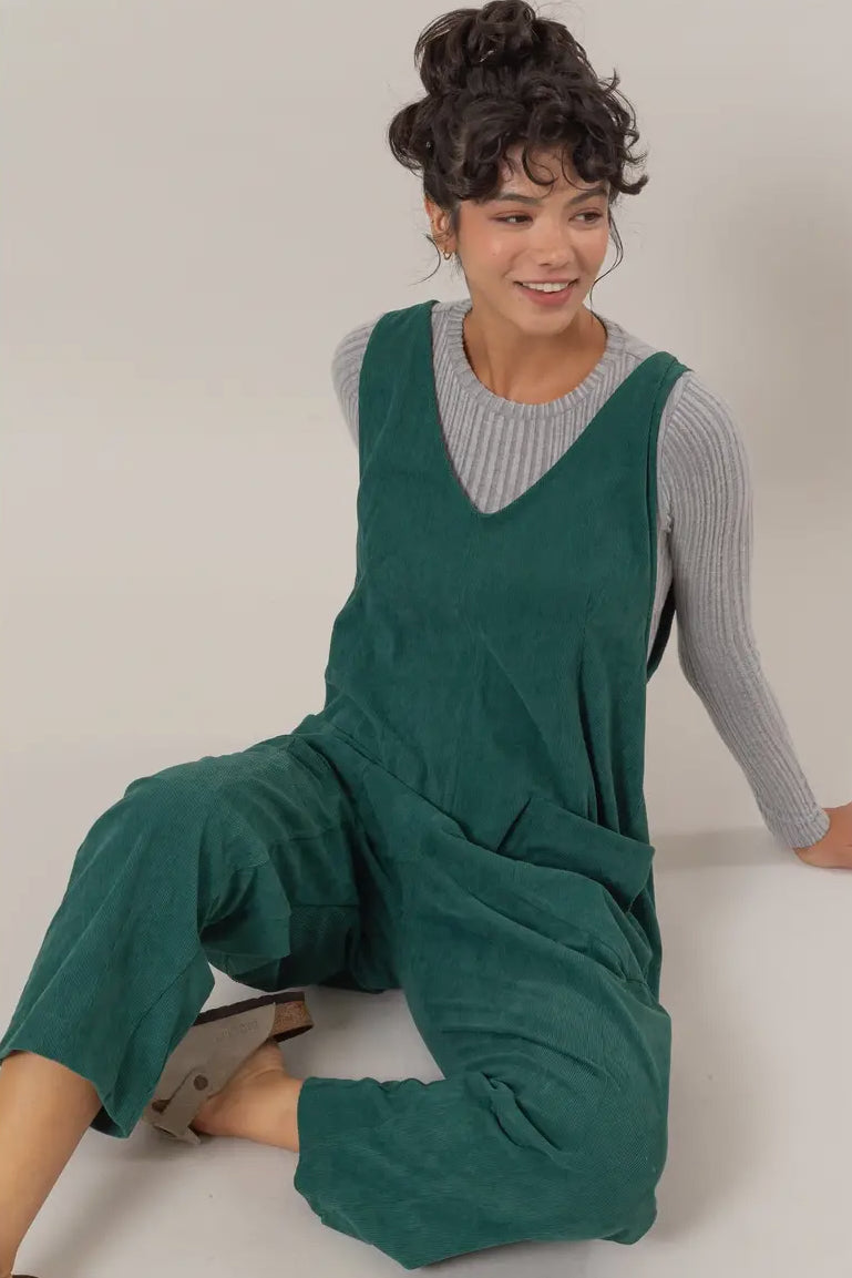 Evergreen Corduroy Jumpsuit