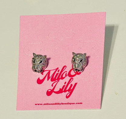 Leopard Head Stud Earrings