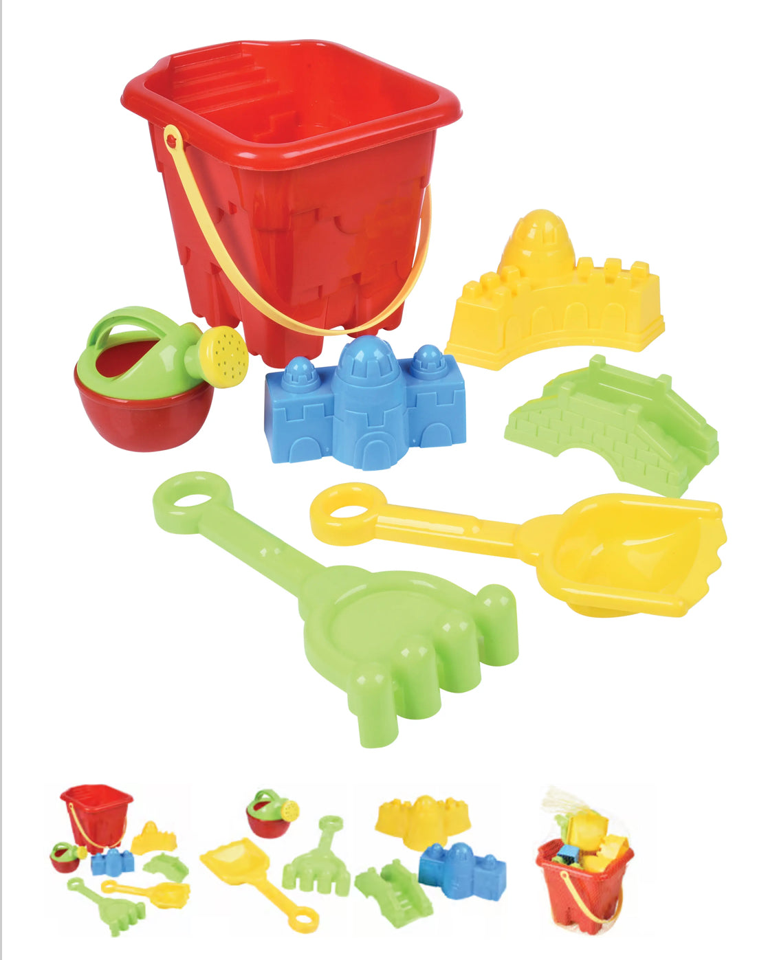 7 Piece Sand Bucket & Toy Set