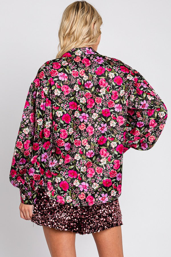 Giselle Floral Balloon Sleeve Blouse