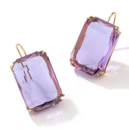 TRANSPARENT RESIN  DROP DANGLE EARRINGS