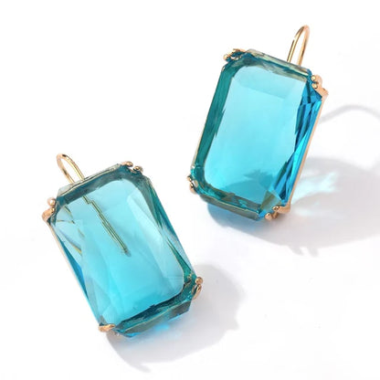 TRANSPARENT RESIN  DROP DANGLE EARRINGS