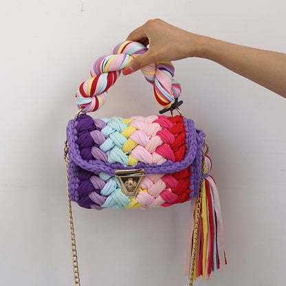 Rainbow Montego Crochet Mini Bag