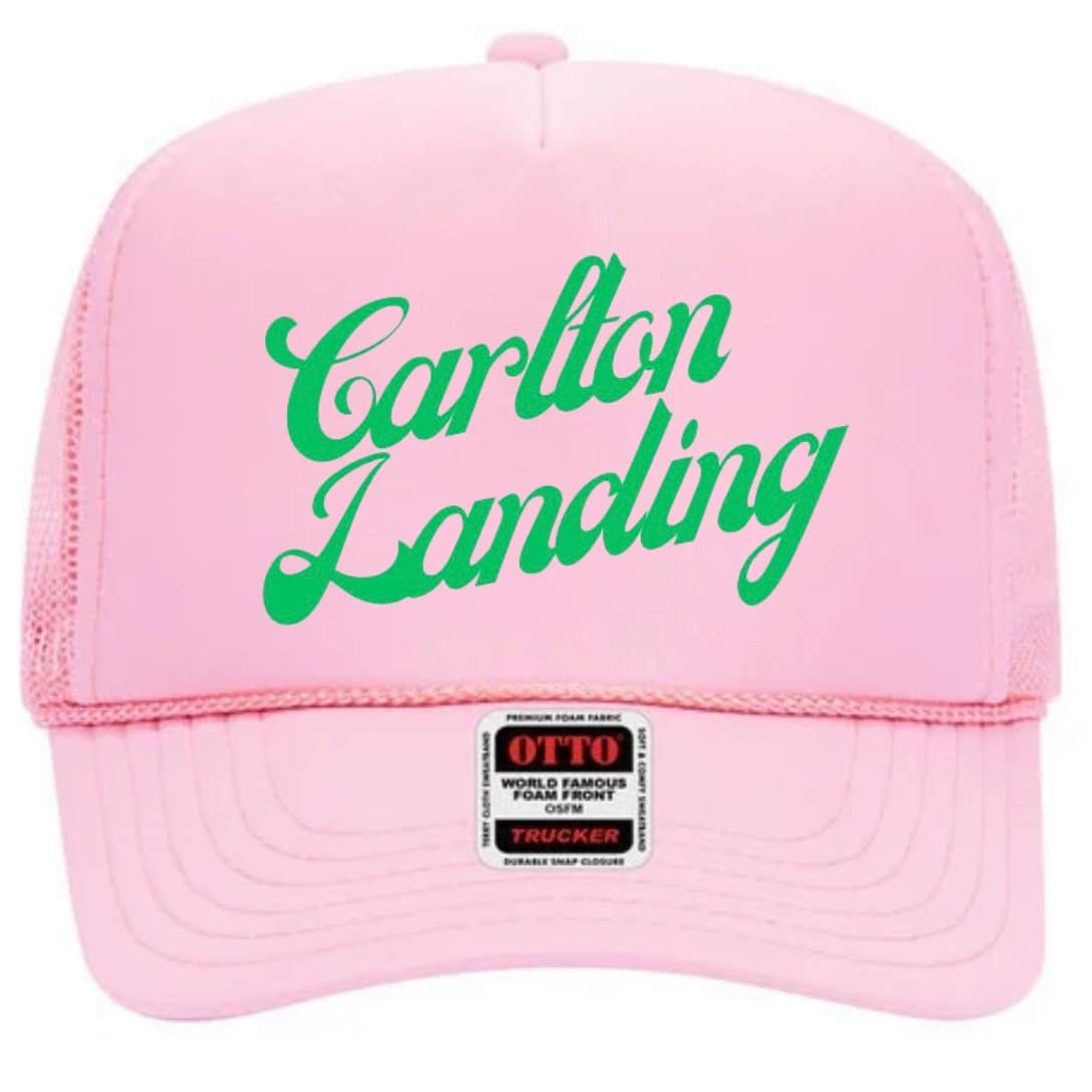 Pink & Green Carlton Landing Trucker Hat