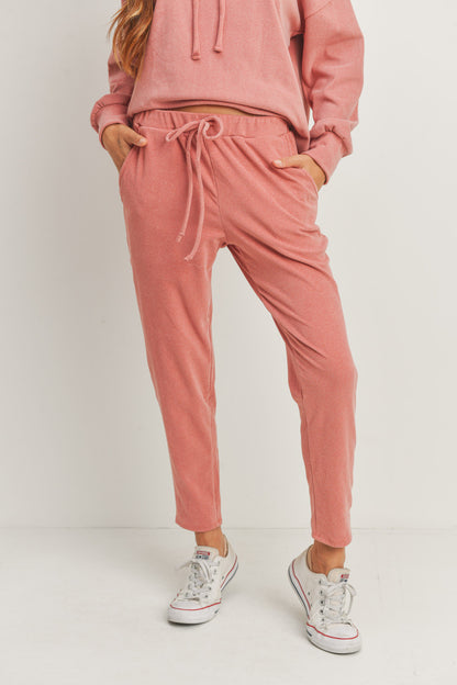 Lazy Days Drawstring Joggers - Mauve