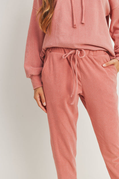 Lazy Days Drawstring Joggers - Mauve