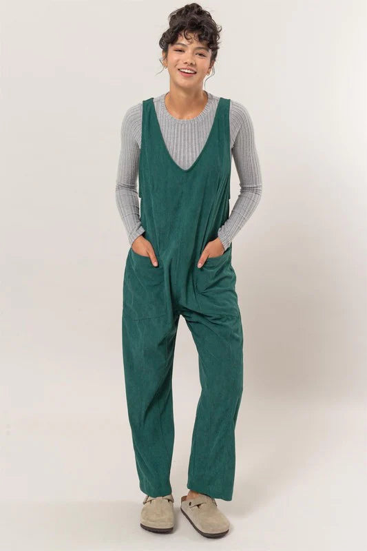 Evergreen Corduroy Jumpsuit