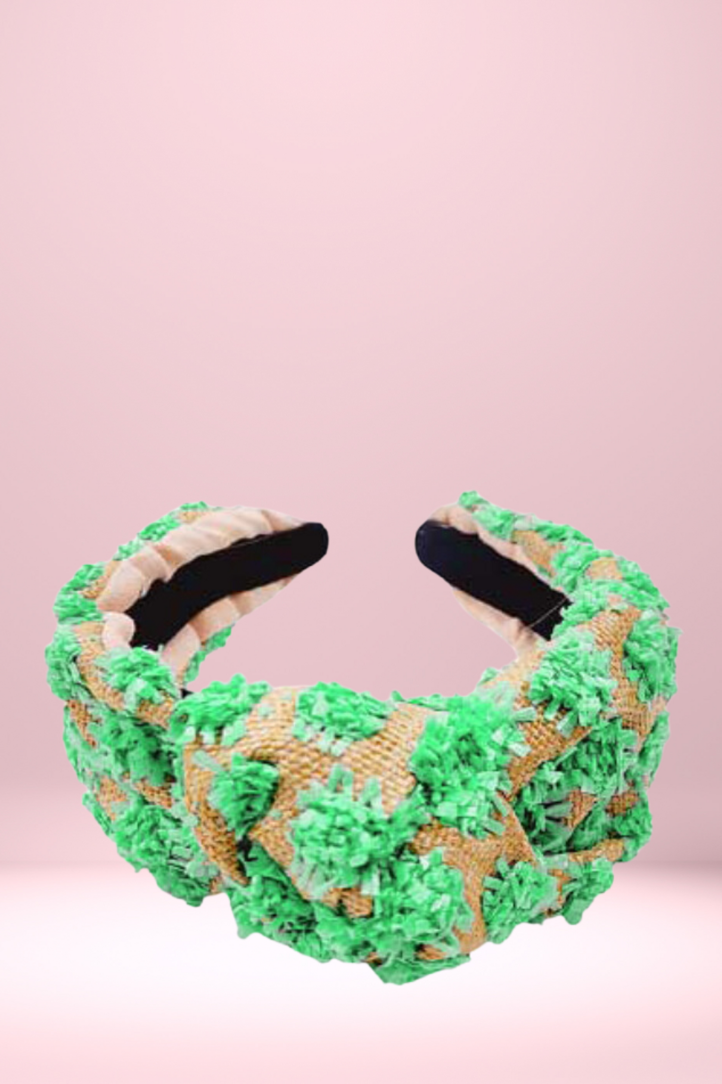 Burlap Raffia Kelly Green Headband