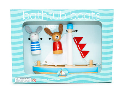 Bath Tub Boats & Buddies: Dog & Bunny