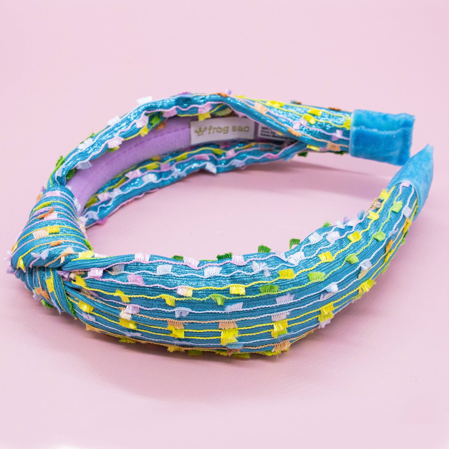 Confetti Knot Headband: Aqua