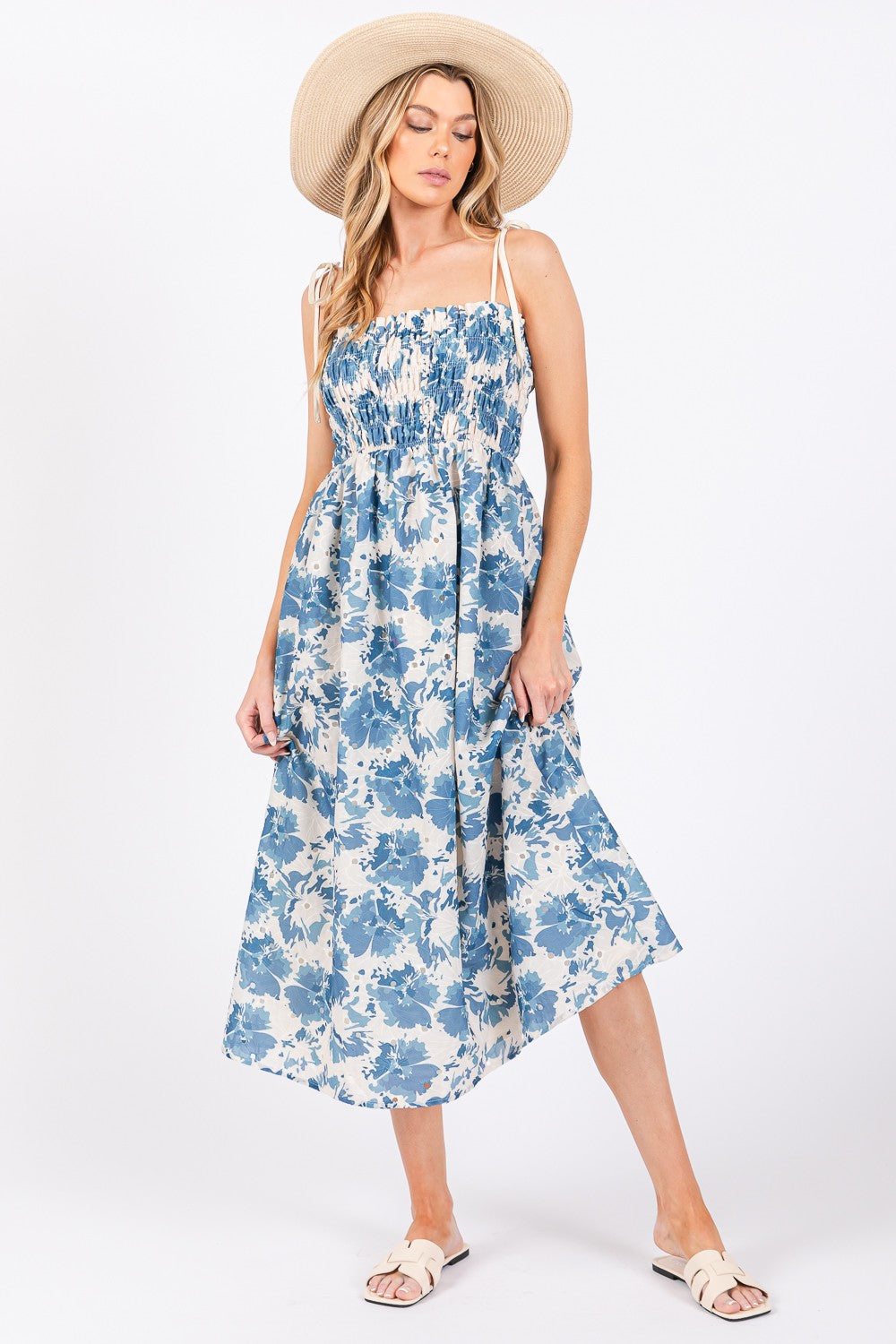 Love Shack Floral Midi Dress