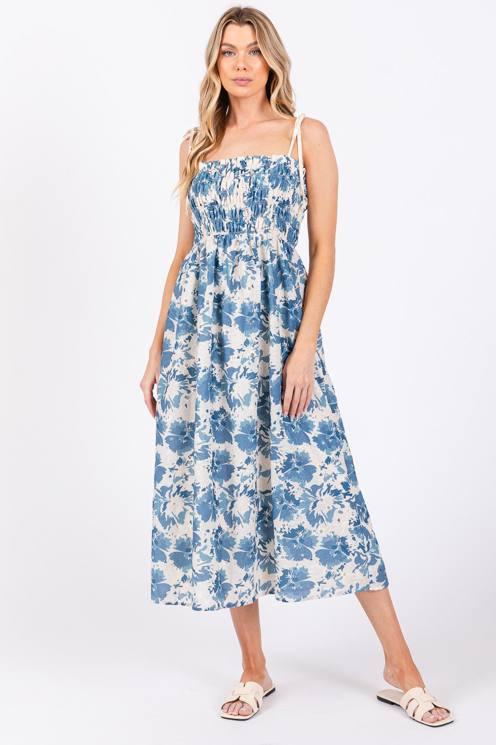 Love Shack Floral Midi Dress